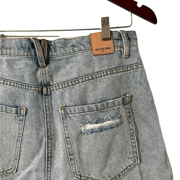 FREE PEOPLE Brea Denim Distressed Skirt - Picture 7 of 8